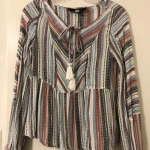 Cozy top with stripes